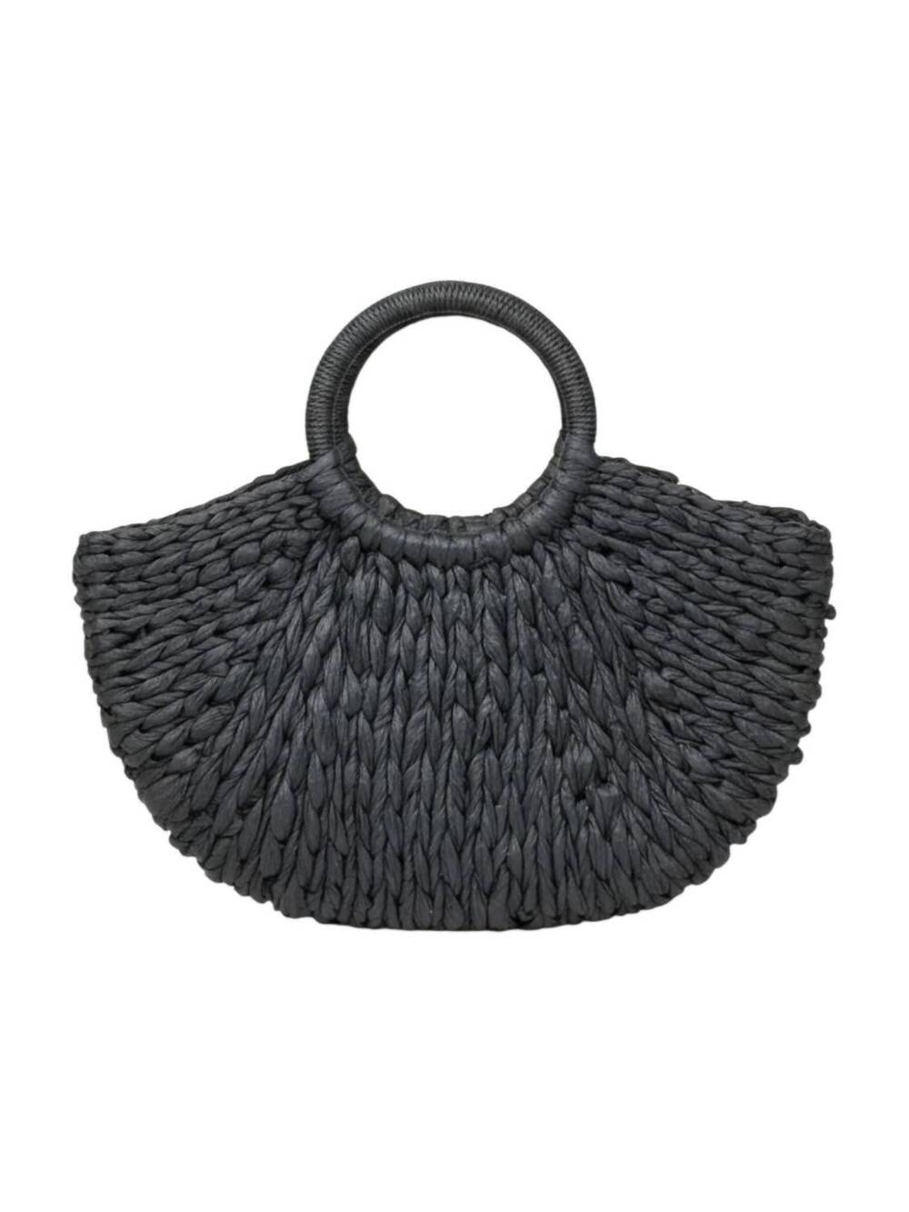 NEW LUCCA women's take me out woven handbag in grey